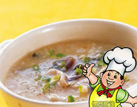 皮蛋淡菜粥的做法