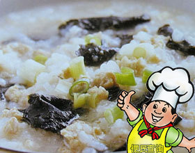 紫菜瘦肉粥的做法