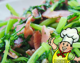 茼蒿煮肉片的做法