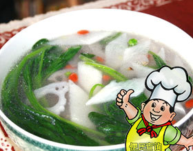 莲藕山药汤的做法