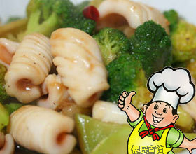 兰花炒鱿鱼的做法