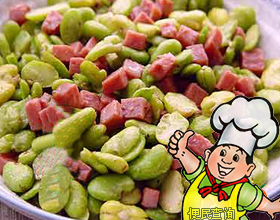 香肠炒蚕豆