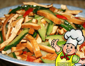 香干炒黄瓜的做法