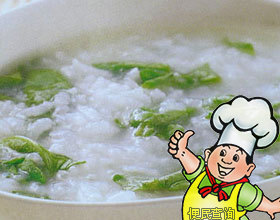 茼蒿菜粥的做法