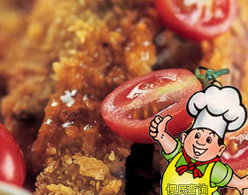 煎面包渣小牛排