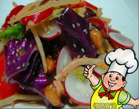 桔梗花生米的做法