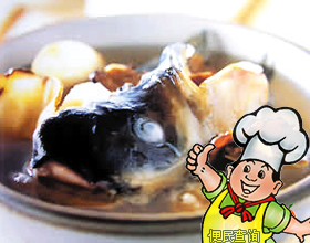 炖酒香鱼头的做法