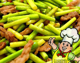 蒜苔炒肉丝的做法