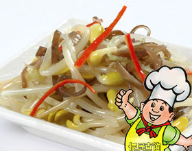黄豆芽拌海带的做法