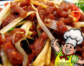 野葱炒羊肉