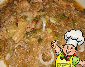 酸菜粉炒肉丝的做法