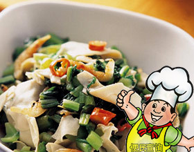 雪菜炒百叶的做法