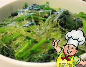 粉丝菠菜的做法