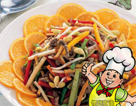 绿豆芽拌酱肉的做法