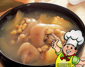 黄豆猪蹄汤的做法