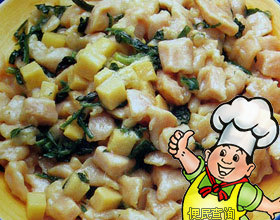 荠菜炒鸡丁的做法