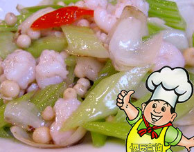 虾子炒芹菜的做法