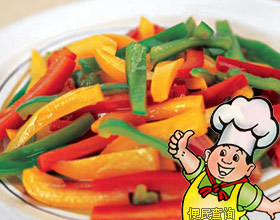 炒青红椒的做法