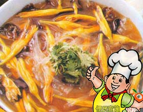 金针鸡丝汤的做法