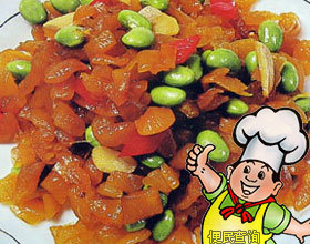 萝卜干炒毛豆的做法