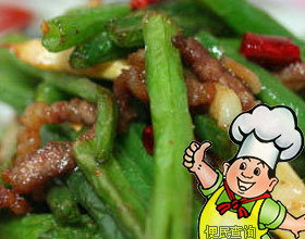 豆角炒肉丝的做法