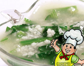 菠菜粥的做法