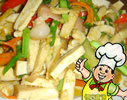 彩椒香干的做法