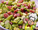 香肠炒蚕豆
