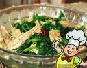 腐竹拌菠菜的做法