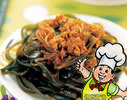 辣酱肉末烧海带的做法