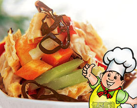 炝莴苣腐竹的做法