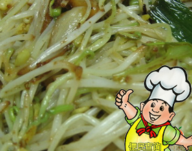 葱油炒黄豆芽的做法