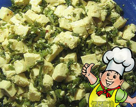 香椿头拌豆腐的做法