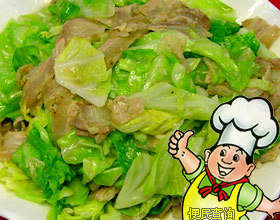 肉片炒卷心菜