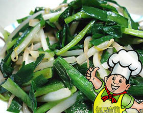 绿豆芽炒韭菜