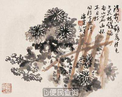 中国花鸟画大师，现代浙派首领人吴茀之出生